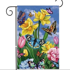 Butterfly garden flag